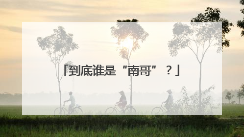 到底谁是“南哥”？