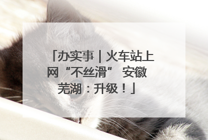 办实事｜火车站上网“不丝滑” 安徽芜湖：升级！