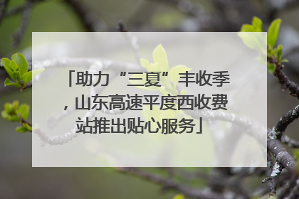 助力“三夏”丰收季，山东高速平度西收费站推出贴心服务