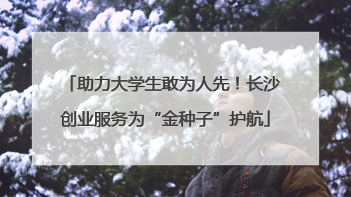 助力大学生敢为人先！长沙创业服务为“金种子”护航