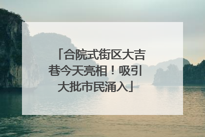 合院式街区大吉巷今天亮相！吸引大批市民涌入