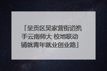 呈贡区吴家营街道携手云南师大 校地联动铺就青年就业创业路