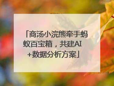 商汤小浣熊牵手蚂蚁百宝箱，共建AI+数据分析方案