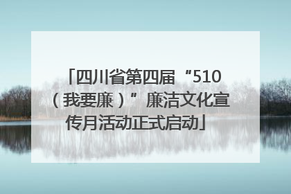 四川省第四届“510（我要廉）”廉洁文化宣传月活动正式启动