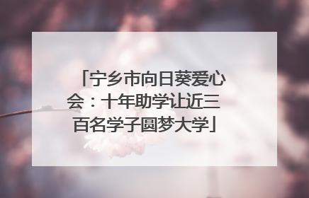 宁乡市向日葵爱心会：十年助学让近三百名学子圆梦大学