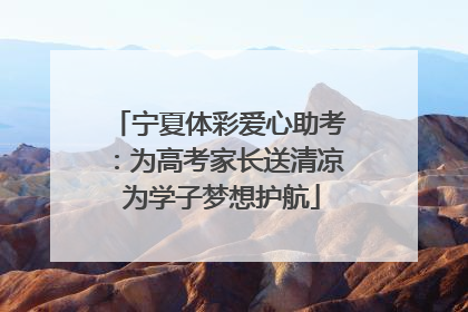 宁夏体彩爱心助考：为高考家长送清凉 为学子梦想护航