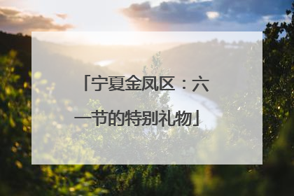 宁夏金凤区：六一节的特别礼物