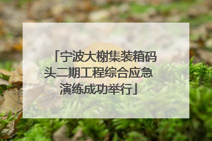宁波大榭集装箱码头二期工程综合应急演练成功举行