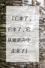 它来了，它来了，它从催更声中走来了