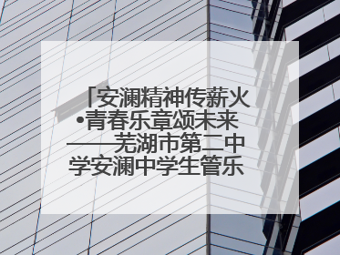 安澜精神传薪火•青春乐章颂未来——芜湖市第二中学安澜中学生管乐团第十二届公益展演圆满举行