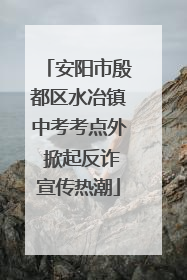 安阳市殷都区水冶镇中考考点外 掀起反诈宣传热潮