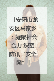 安阳市龙安区马家乡：凝聚社会合力 织密防汛“安全网”