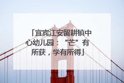 宜宾江安留耕镇中心幼儿园：“芒”有所获，学有所得