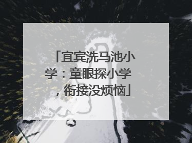 宜宾洗马池小学：童眼探小学，衔接没烦恼