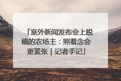 室外新闻发布会上脱稿的农场主：照着念会更紧张｜记者手记