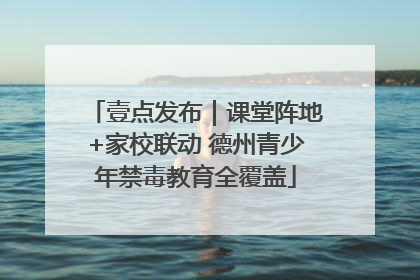 壹点发布｜课堂阵地+家校联动 德州青少年禁毒教育全覆盖
