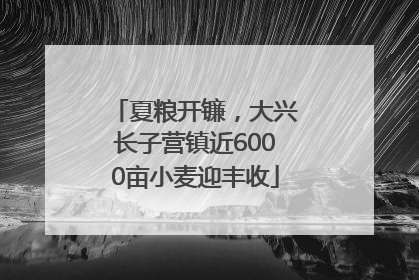 夏粮开镰，大兴长子营镇近6000亩小麦迎丰收