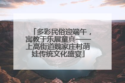 多彩民俗迎端午，寓教于乐展童真——上高街道魏家庄村萌娃传统文化盛宴