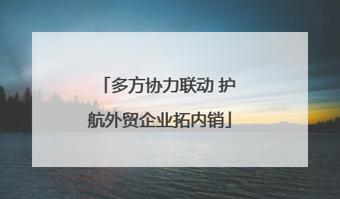 多方协力联动 护航外贸企业拓内销