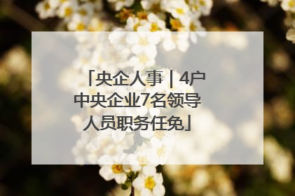 央企人事｜4户中央企业7名领导人员职务任免