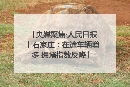 央媒聚焦·人民日报丨石家庄：在途车辆增多 拥堵指数反降