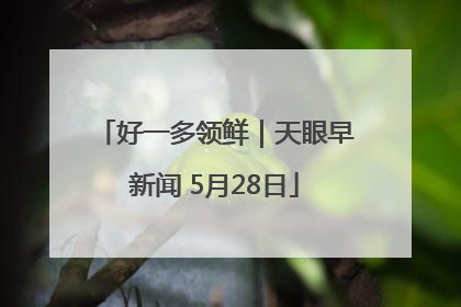 好一多领鲜｜天眼早新闻 5月28日