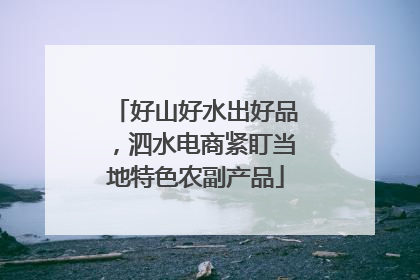 好山好水出好品，泗水电商紧盯当地特色农副产品