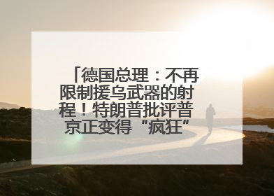 德国总理：不再限制援乌武器的射程！特朗普批评普京正变得“疯狂”，俄方最新回应