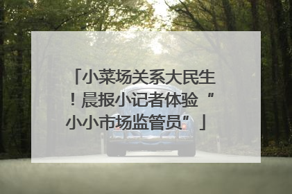 小菜场关系大民生！晨报小记者体验“小小市场监管员”