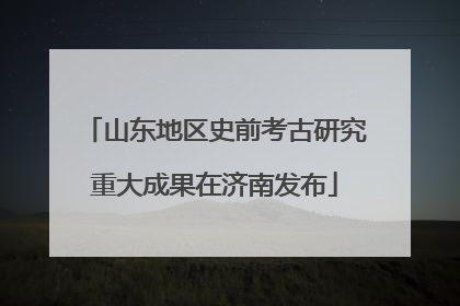 山东地区史前考古研究重大成果在济南发布