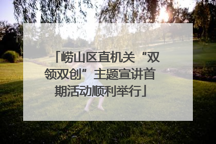 崂山区直机关“双领双创”主题宣讲首期活动顺利举行