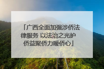 广西全面加强涉侨法律服务 以法治之光护侨益聚侨力暖侨心