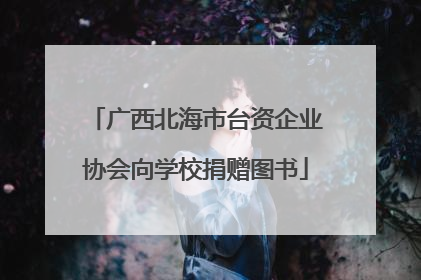 广西北海市台资企业协会向学校捐赠图书