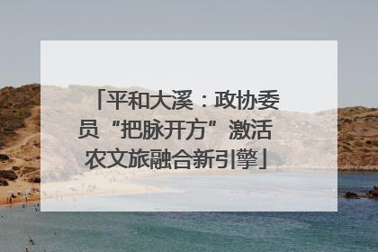 平和大溪：政协委员“把脉开方”激活农文旅融合新引擎