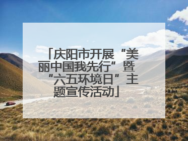 庆阳市开展“美丽中国我先行”暨“六五环境日”主题宣传活动