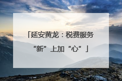 延安黄龙：税费服务“新”上加“心”