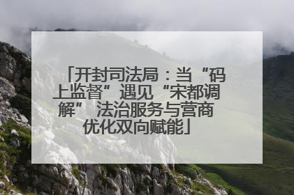 开封司法局：当“码上监督”遇见“宋都调解” 法治服务与营商优化双向赋能