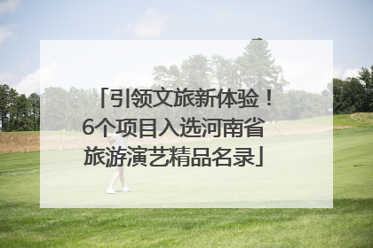 引领文旅新体验！6个项目入选河南省旅游演艺精品名录