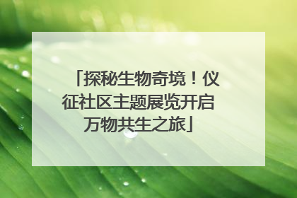 探秘生物奇境！仪征社区主题展览开启万物共生之旅