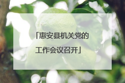惠安县机关党的工作会议召开