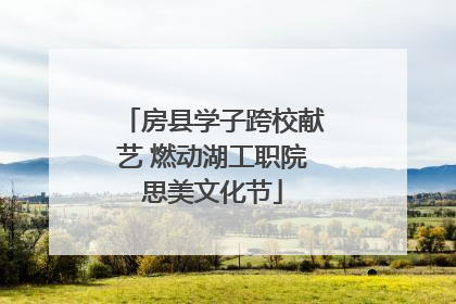 房县学子跨校献艺 燃动湖工职院思美文化节
