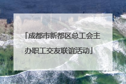 成都市新都区总工会主办职工交友联谊活动