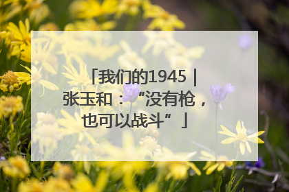 我们的1945｜张玉和：“没有枪，也可以战斗”
