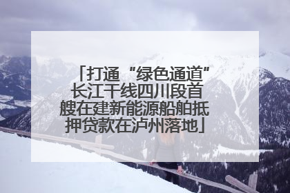 打通“绿色通道” 长江干线四川段首艘在建新能源船舶抵押贷款在泸州落地