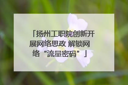 扬州工职院创新开展网络思政 解锁网络“流量密码”