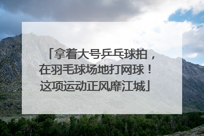 拿着大号乒乓球拍，在羽毛球场地打网球！这项运动正风靡江城