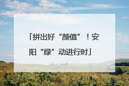 拼出好“颜值”！安阳“绿”动进行时