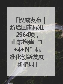 权威发布｜新增国家标准2964项，山东构建“1+4+N”标准化创新发展新格局