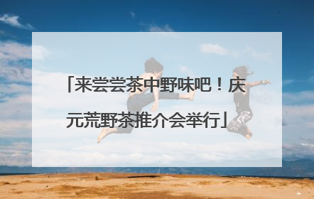 来尝尝茶中野味吧！庆元荒野茶推介会举行