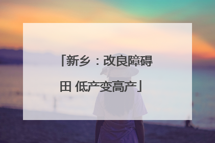 新乡：改良障碍田 低产变高产